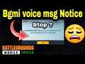 🤧Bgmi voice msg Notice | Battlegrounds Mobile India | Spawn island broadcast