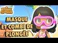 Toutes les Combinaison et Masque de Plongée | Animal Crossing New Horizons