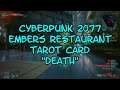 Cyberpunk 2077 Embers Restaurant Tarot Card "Death"