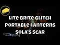 Lite Brite Glitch Portable Lanterns With Sola's Scar