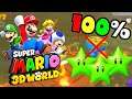 Flower-9 Towering Sunshine Seaside 🎪 Super Mario 3D World Switch + Wii U 🎪 All Green Stars + Stamp