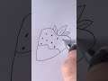 How to draw a cute little chocolate strawberry step by step #draw #art