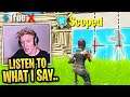 TFUE *COACHES* SCOPED to SOLO WIN in DUOS Tournament! (Fortnite)