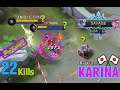 Karina Perfect SAVAGE! 22 Kills GamePlay Top Global Rank Mobile Legends by Yumi