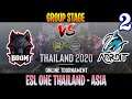 BOOM vs Adroit Game 2 | Bo3 | Groupstage ESL ONE THAILAND ASIA 2020 | DOTA 2 LIVE