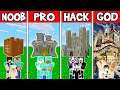 Minecraft: CASTLE HOUSE BUILD CHALLENGE - NOOB vs PRO vs HACKER vs GOD in Minecraft