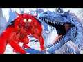 Caçando O Red Ferox Zilla! Boss Gigantesco! X-Raptor Dinossauros do GELO! Ark Genesis