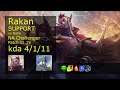Rakan Support & Xayah vs Galio & Ezreal - NA Challenger 4/1/11 Patch 11.15 Gameplay