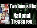 3 Point Box Panini NBA Basketball trading cards. Two bonus hits plus National Treasures & Prizm auto