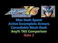 [TAS Comparison] Tweaked Mega Man X6 - Max Dash Speed,  AIA and CMD - Gate 2