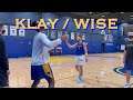 📺 Klay 👀 (and Wiseman) workout at Warriors training camp practice [some court sound muted]