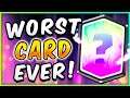 WINNING with WORST CARD in CLASH ROYALE?! ⚠️