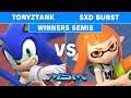 MSM Online 8 - TonyZTank (Sonic) Vs SXD Burst (Inkling) Winners Semis - Smash Ultimate