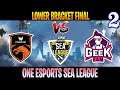 TNC vs Geek Fam Game 2 | Bo3 | Lower Bracket Final One Esports SEA League | DOTA 2 LIVE