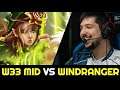 W33 picked this Hero vs Windranger on Mid — Ethereal Blade Build