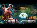 Chou 6 Minute Game Finish | Rank Chou Full Gameplay | Mobile Legends