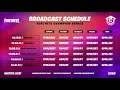 FNCS Broadcast Schedule #fortnitegame #fortnitemontage #fortnite #fortnitenews #fortnitebattleroyale