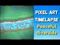 Pixel Art Timelapse (Aseprite / HUION 1060 tablet) - Peaceful Riverside