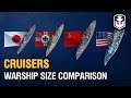 Warships Size Comparison: Cruisers | World of Warships