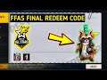 FFAS Final Redeem Code Free Fire | Free Fire Today New Redeem Code | FFAS 25 July Redeem Code