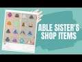 Nearly Every Clothing Item in Able Sister's shop in Animal Crossing New Horizons