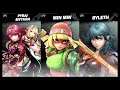 Super Smash Bros Ultimate Amiibo Fights  – Pyra & Mythra #60 Pyra vs Min Min vs Byleth