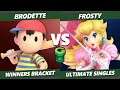 Game Underground - Brodette (Ness) Vs. Frosty (Peach, Falco) SSBU Ultimate Tournament