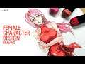 How to draw Female Character Design | Manga Style | sketching | anime character | ep-303