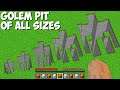 I found SECRET GOLEM PIT OF ALL SIZES in Minecraft ! SUPER GOLEM TUNNEL !