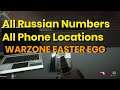 Russian Numbers and Phone locations Call of Duty Warzone Easter Egg