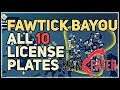 All Fawtick Bayou License Plates Maneater