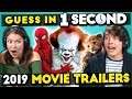 GUESS THAT 2019 MOVIE TRAILER IN 1 SECOND CHALLENGE
