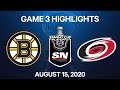 NHL PS4. 2020 STANLEY CUP PLAYOFFS FIRST ROUND GAME 3 EAST: BRUINS VS HURRICANES.08.15.2020. (NBCSN)