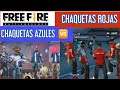 FREE FIRE - 💚 4 CHAQUETAS ROJAS 🆚 4 AZULES SI NO HUBIERA GRABADO 😃 DIAMANTES GRATIS FREE FIRE