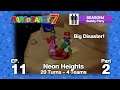 Mario Party 7 SS4 Buddy Party EP 11 - Neon Heights 8 Players Mario,Yoshi,Peach,Toad P2