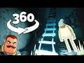 360 Video || Hello Guest ( Hello Neighbor 2 ) - Scary Roller Coaster VR