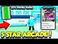 I GOT A 5 STAR ARCADE RATING AND NEW DIAMOND MACHINES IN ARCADE EMPIRE UPDATE!! (Roblox)