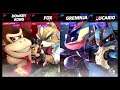 Super Smash Bros Ultimate Amiibo Fights – Request #16362 DK & Fox vs Greninja vs Lucario