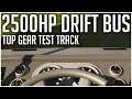 Driving a 2500HP DRIFT BUS Round the Top Gear Test Track! | Assetto Corsa