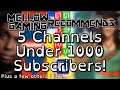 MG Recommends: 1K Subscriber Special! 5 Channels Under 1K Subs... And a few others I like.
