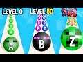 Monster School: A-Z run GamePlay Mobile Game Max Level LVL Noob Pro Hacker - Minecraft Animation