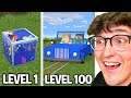 Testing Minecraft Build Hacks From Level 1 To 100