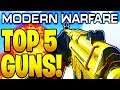 TOP 5 BEST GUNS IN MODERN WARFARE AFTER PATCH! COD MODERN WARFARE BEST WEAPONS COD MW MULTIPLAYER!