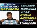 😎🤙PES 2020 Myclub - TREINADOR  MARADONA 4-1-3-2 / LIVEZINHA DE SÁBADO !!