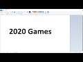 The Games For My YouTube Channel In 2020!
