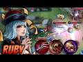 ULTI RUBY IS VERY SCARY FOR ENEMIES, TOP 1 GLOBAL RUBY BEST BUILD + EMBLEM FIGHTER RUBY GAMEPLAY #52