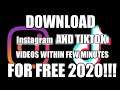Downland Instagram And TikTok Videos Within Few Minutes | 2020 | PragsParadise |