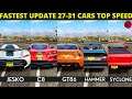 Forza Horizon 4 Top 5 Fastest Update 27 to 31 Cars - Corvette C8, Jesko, AMG Hammer, Syclone, GT86
