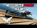 Pushing A Train With A Helicopter!  -  Stormworks: Build and Rescue  - Westland Scout AH.1