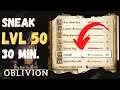 SNEAK 50 EM 30 MIN. LVL 01 (GUIA FÁCIL) - The Elder Scrolls IV Oblivion